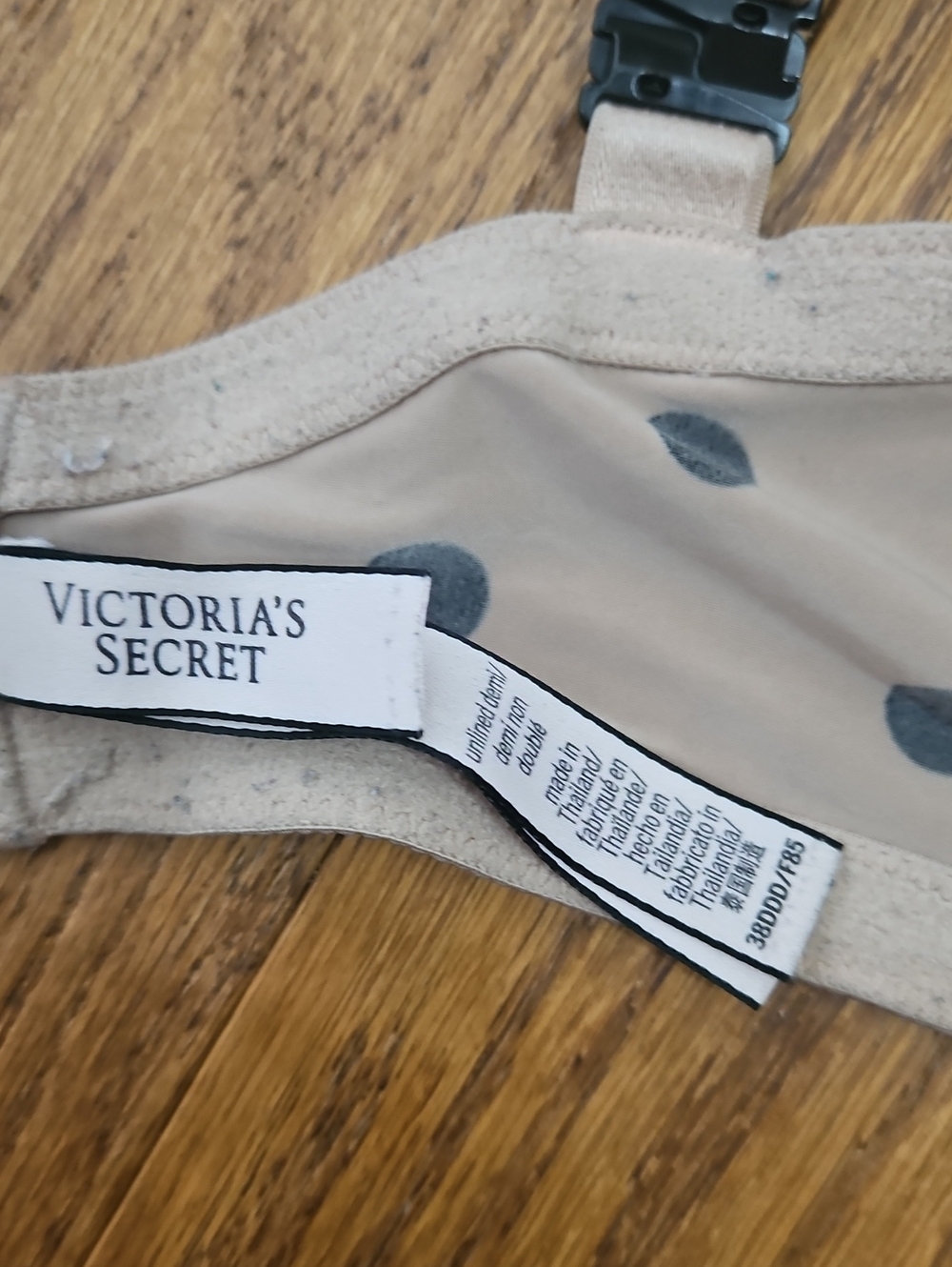 Victoria's Secret Sexy Tee Unlined Demi Bra Polka Dot 38 DDD - Picture 5 of 6